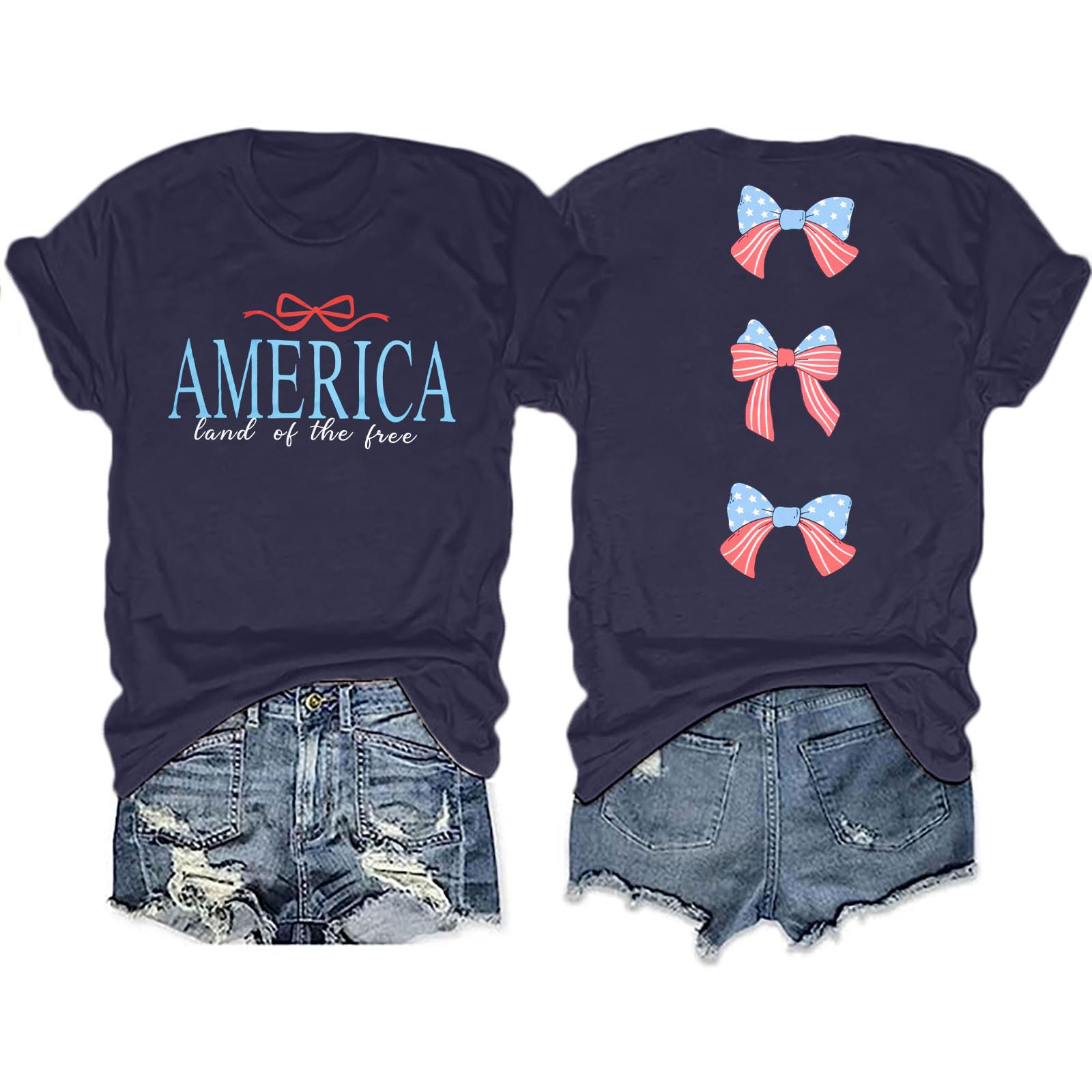America Shirts Bow T-Shirt