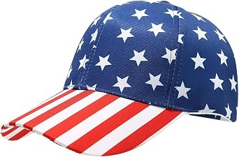 Baseball Cap for Men Women Adjustable Outdoor Sports Hat American Flag Camo Classic Style
