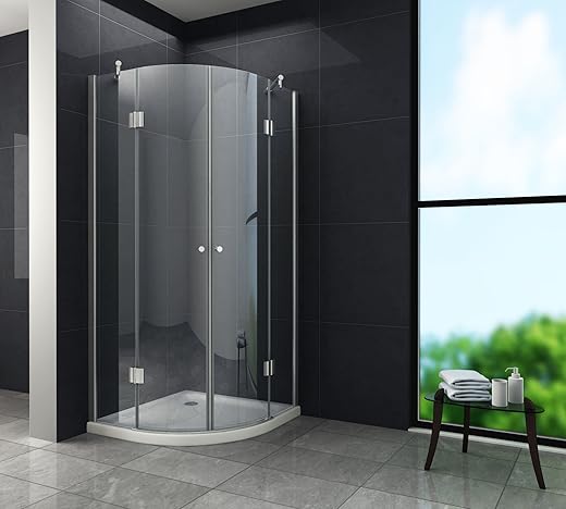 DE BESTE DOUCHECABINE ANGOLO 80 X 80 X 195 CM MET HELDER GLAS