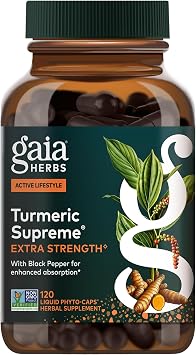 Gaia Herbs Turmeric Supreme Extra Strength, 120 Vegan Capsules