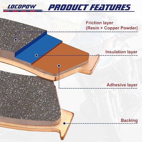 Miniatura 4 de Pastillas de freno sinterizadas delanteras y traseras compatibles con Honda CR125 CR125R CR250 CR250R CR500 CRF230 XR250 XR400 XR600 XR650, Kawasaki