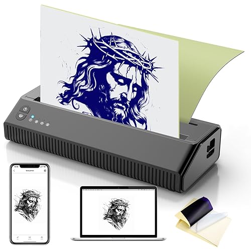 Impresora de tatuajes Bluetooth, impresora de plantillas de tatuajes 3D, impresora de plantillas para tatuajes, impresora de transferencia de