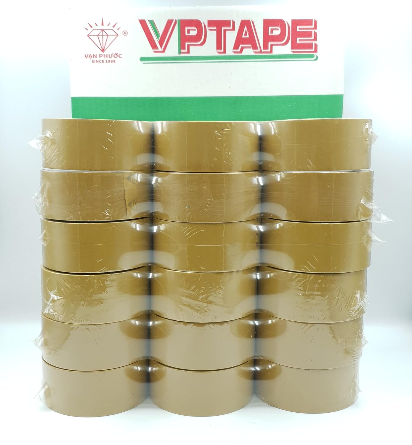 VPTAPE Tan Packing Tape, 2 Inch x 110 Yards, 36 Pack, Tan Color, 2.0 Mil, Packaging Tape for Dispenser Refill, Moving, Storage, Shipping