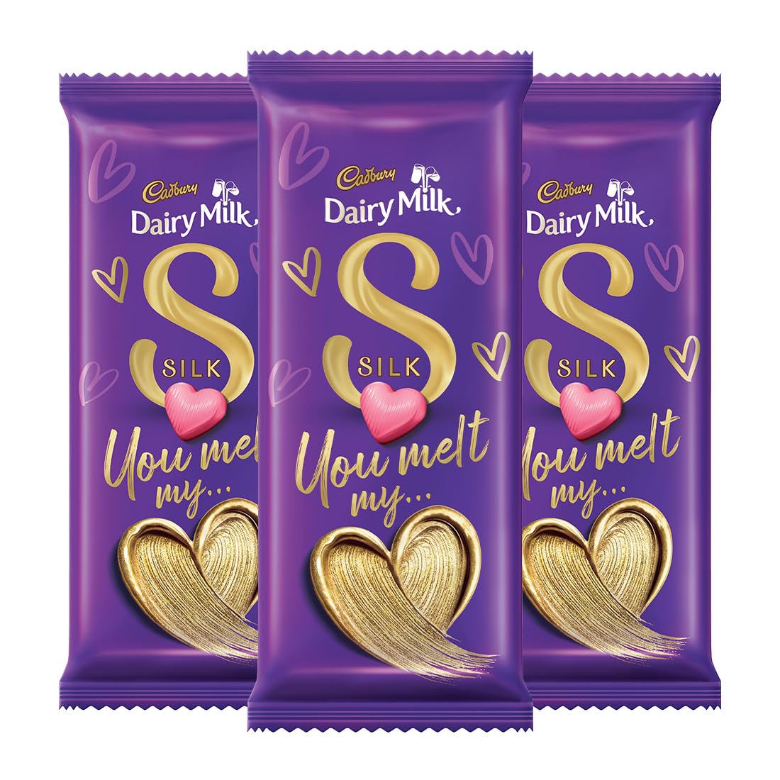 Cadbury Dairy Milk Silk Chocolate Bar, 144 Grams(Pack of 3)