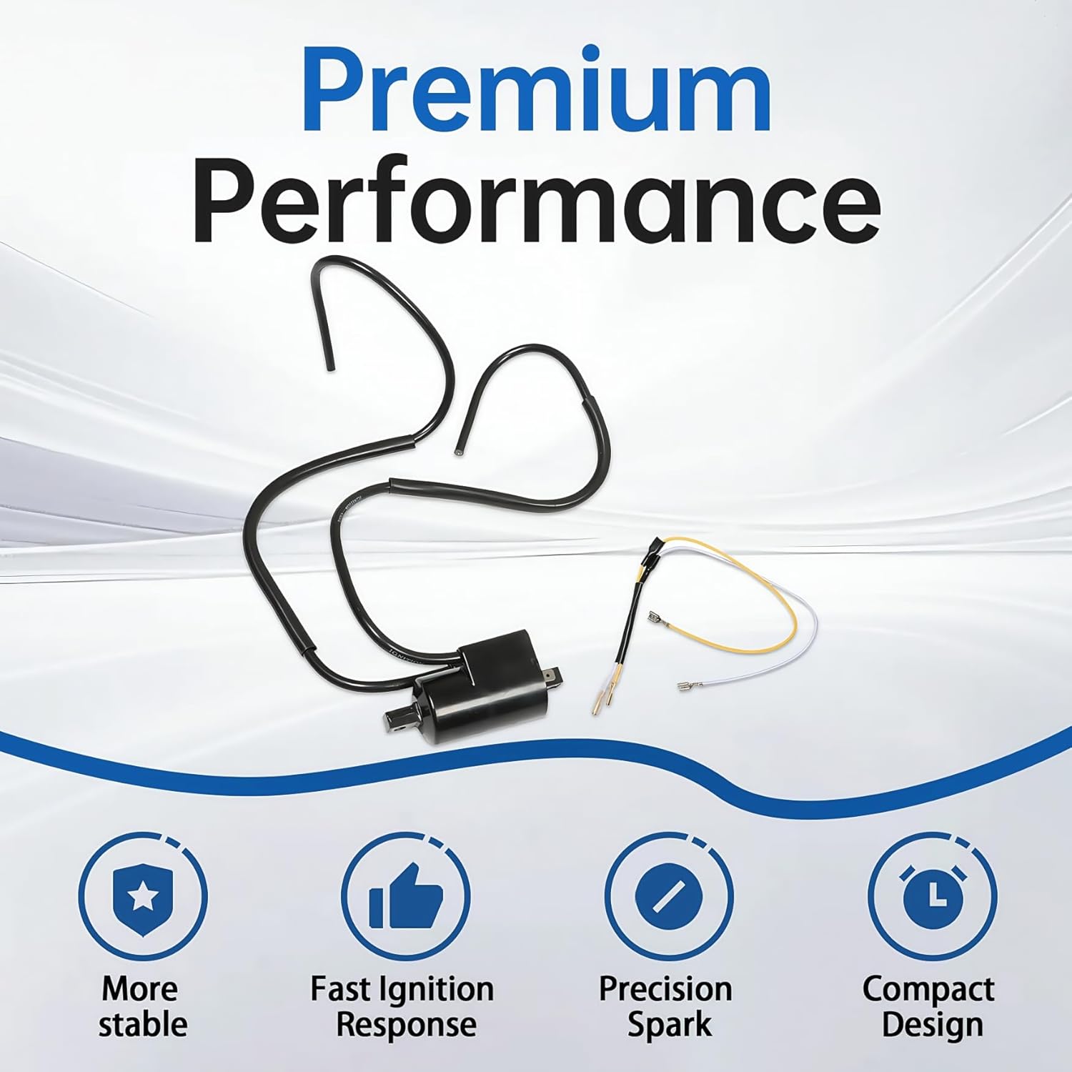 WFLNHB 12 Volts Ignition Coil 21121-1174 Replacement for Suzuki GS Replacement for Kawasaki KZ models