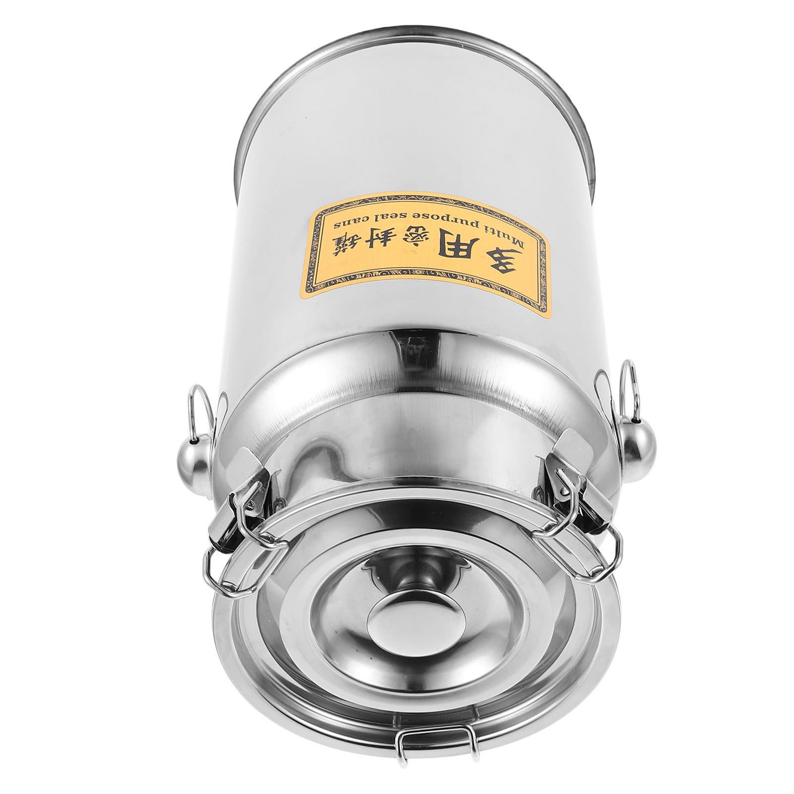 SOLUSTRE Luftdichter Edelstahl Lagerbehälter 7l Silber mit Deckel und Griff