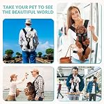SlowTon Pet Sac à dos pour petits chiens moyens, jambes dehors & Sac de chiot pour chien facile à remplir jusqu'à 35lbs, Sac à dos réglable pour le transport de bagages avant pour le camping de randonnée (B,S)