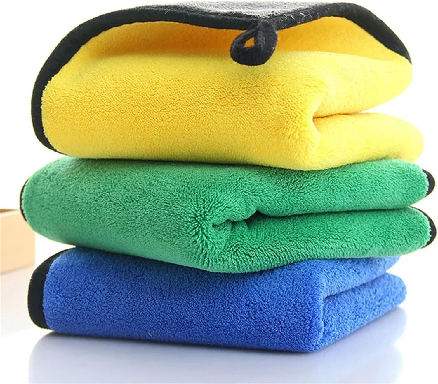 Microfiber Cleaning Cloth for Cars 12 Pcs Microfiber Super Absorbency Car Cleaning Cloth Drying Double-Sided Auto Towels Care Detailing