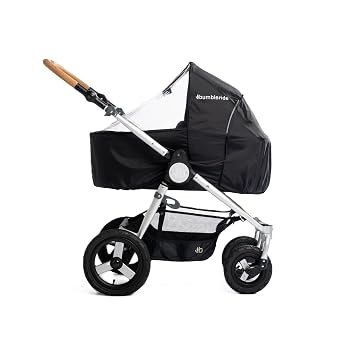 Bumbleride Bassinet Rain Cover - PFAS-Free Non-PVC Water-Resistant Rain Shield with Side Vents, Roll-Up Front for Easy Access and Peek-a-Boo Window