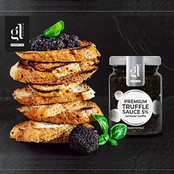 GL TRUFFLE GOURMET LINE - Premium Minced Black Truffle Sauce 90 gm (3.17oz) | Black Truffle Paste Spread with Truffle Zest, Salsa Tartufata for Seasoning, An Indulgent Delight, Product of Italy.
