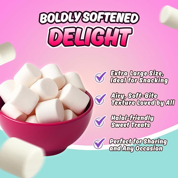 Sweetzone White Giant Marshmallows 1kg Halal