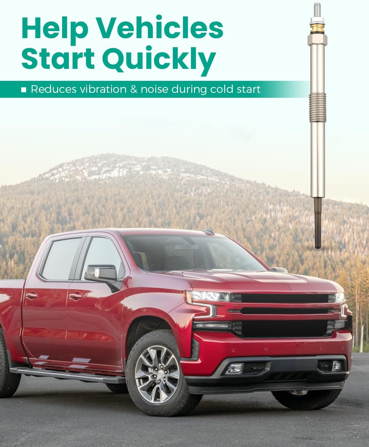 68G Diesel Glow Plug Fit for Chevy GMC L5P L5D Duramax 6.6L 2017–2023, Replace 12690238 12725202 12679959 GP124 21135 – Complete Engine Set for Cold Start Efficiency 8PCS