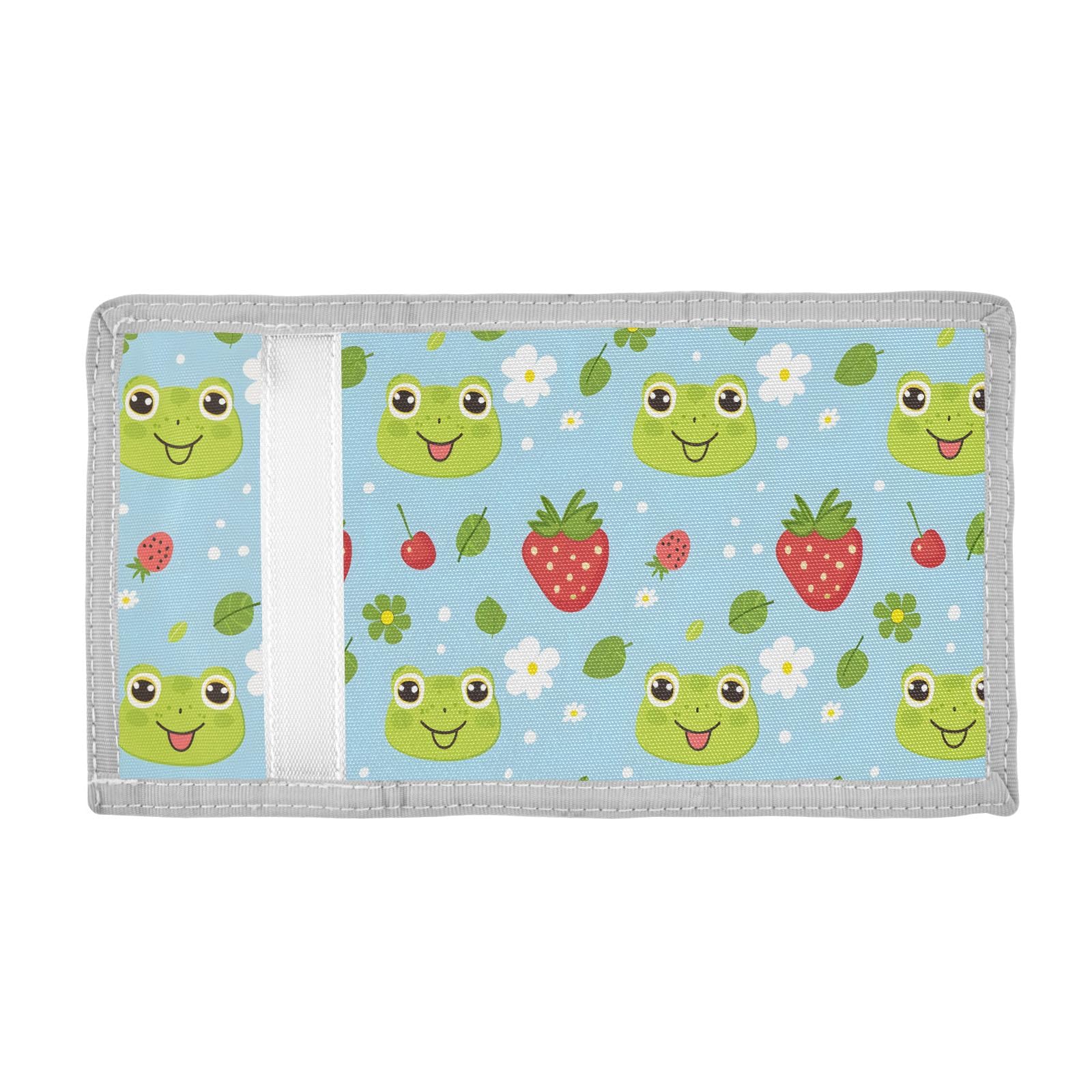 ALAZA Kids Wallets for Boys Girls Toddler Trifold Wallet Children Small Cute Frog with Zipper Coin Pocket