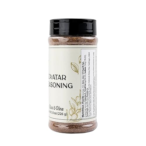 Miniatura 2 de Olive & Vine Za'atar condimento, mezcla sabrosa, para platos de Oriente Medio, rica tradición, sabor auténtico, para recetas globales (8 onzas)