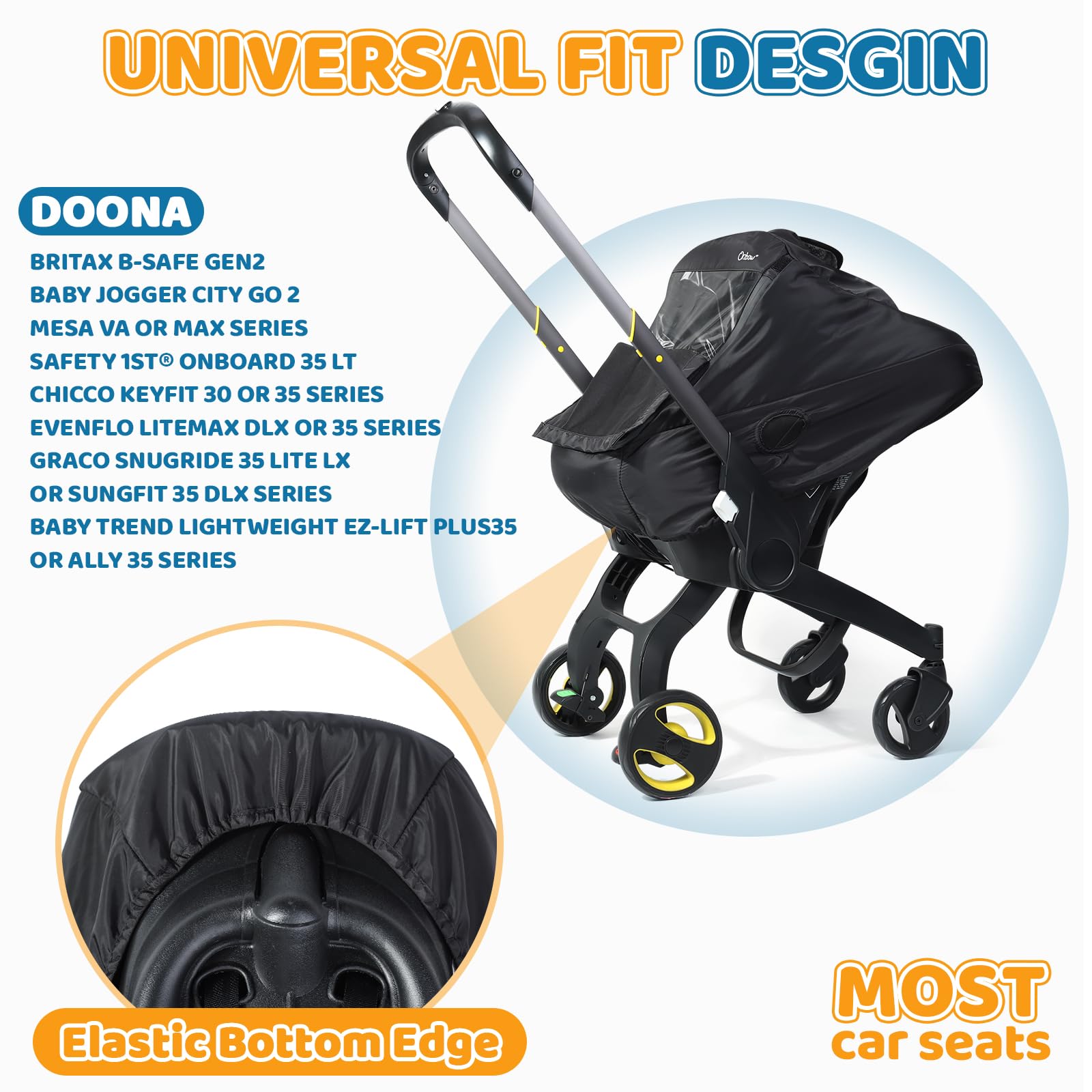 Coussin Réfrigérant Gel Bébé Orzbow – Siège Auto Poussette Réversible Rafraîchissant Été – Sans BPA