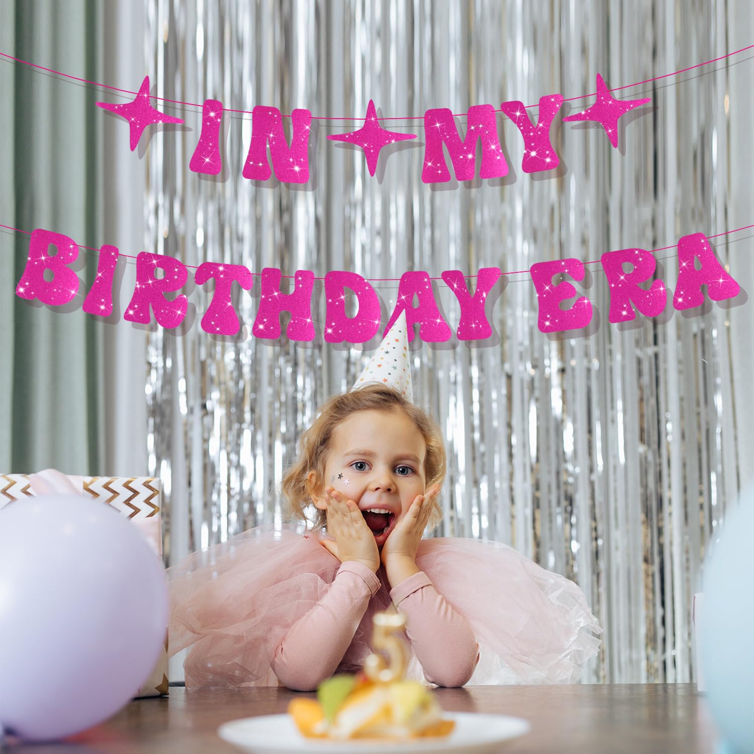 Bannière Anniversaire In My Birthday Era – Guirlande Paillettes Pré-Enfilée 2,5 M, Fond Photo Fête - 9