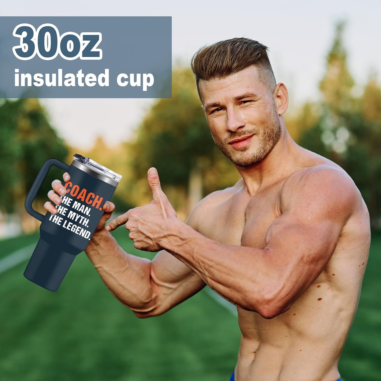 Coach Gifts - 30 Oz Coach Nutriton Facts Tumbler, The Man The Myth The Legend - Christmas Birthday Cheer Coachs Gifts, Soccer Softball Basketball Swim Coachs Appreciation Gift for Him - Image 7