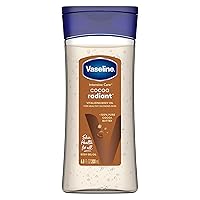 Vista 1 de Vaseline Aceite de gel corporal de cacao radiante de cuidado intensivo para piel brillante, hecho con manteca de cacao pura + aceites reponedores