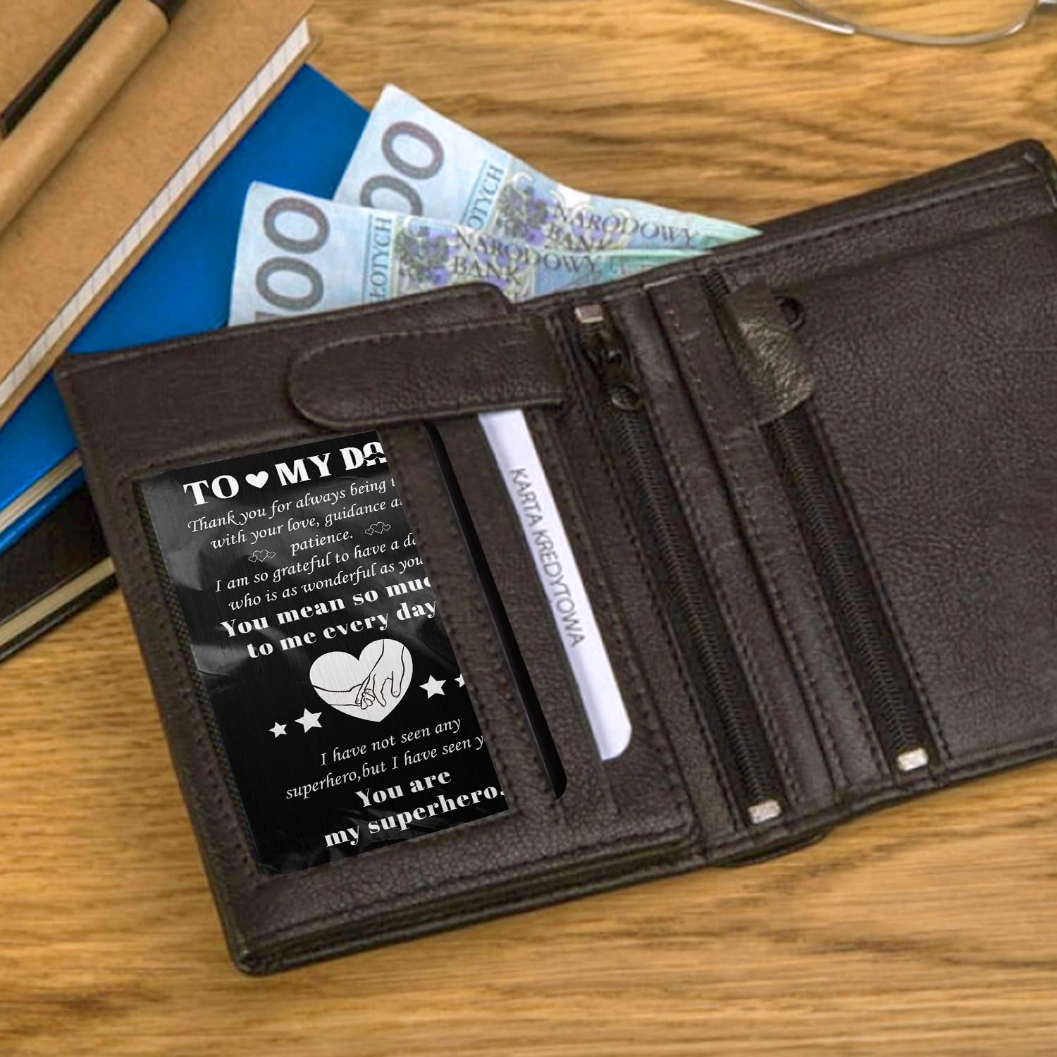 Cartera De Cuero Grabada Personalizada Para Hombre – Bloqueo RFID, Ranuras Para Tarjetas, Regalo Ideal