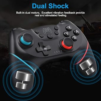 Olimoxi Switch Controller für Switch/Switch 2/OLED/Lite Switch Pro Controller mit Hall-Effekt Wireless Controller mit Wake Up 6-Achsen Gyro Double Shock Turbo – 2025 verbessert