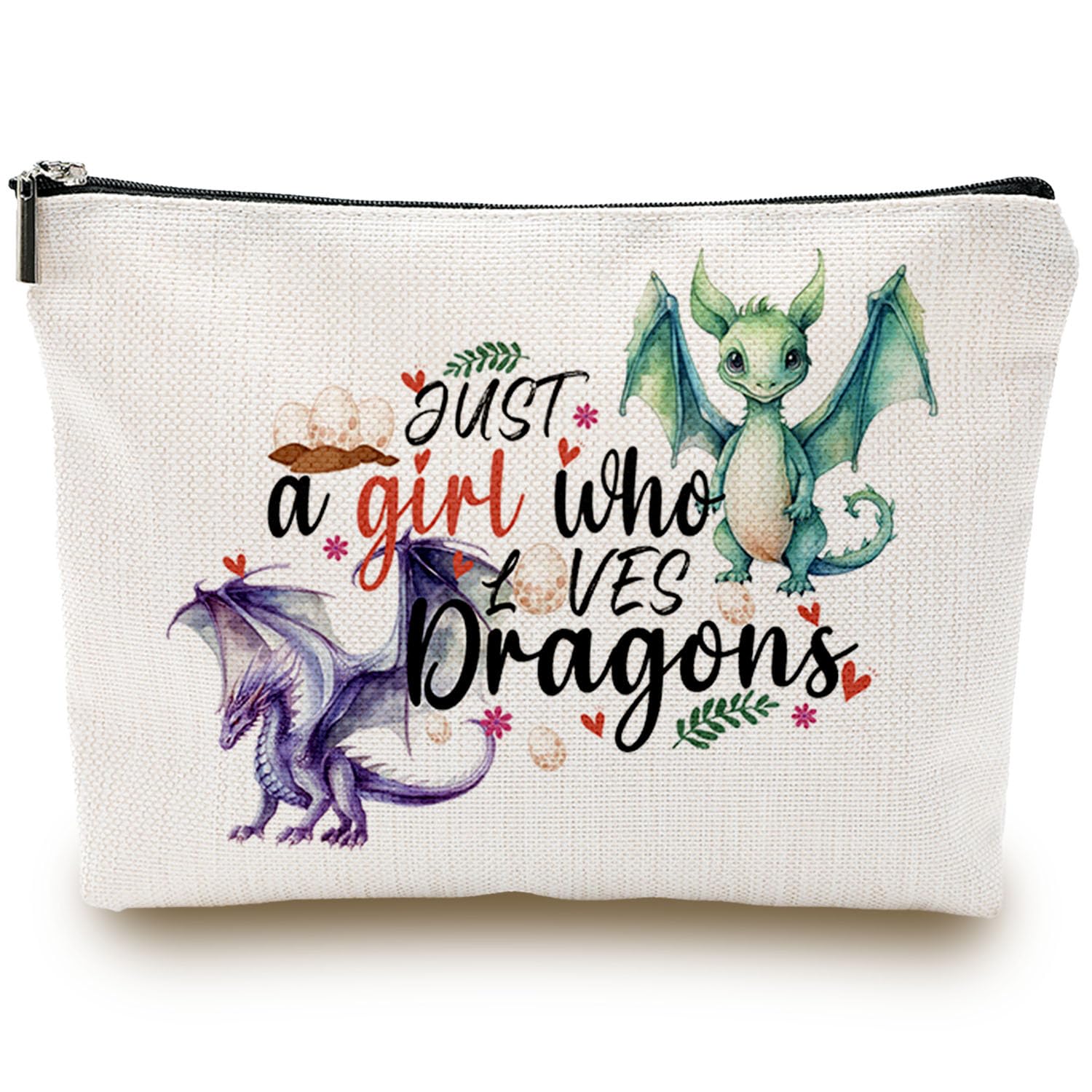 SHLINCO Dragon Gifts for Dragon Lover - Funny Dragon Cosmetic Make up Bag Animal Lover Gift - Favors Bag for Women Animal Dragon Lovers Mom Sisters