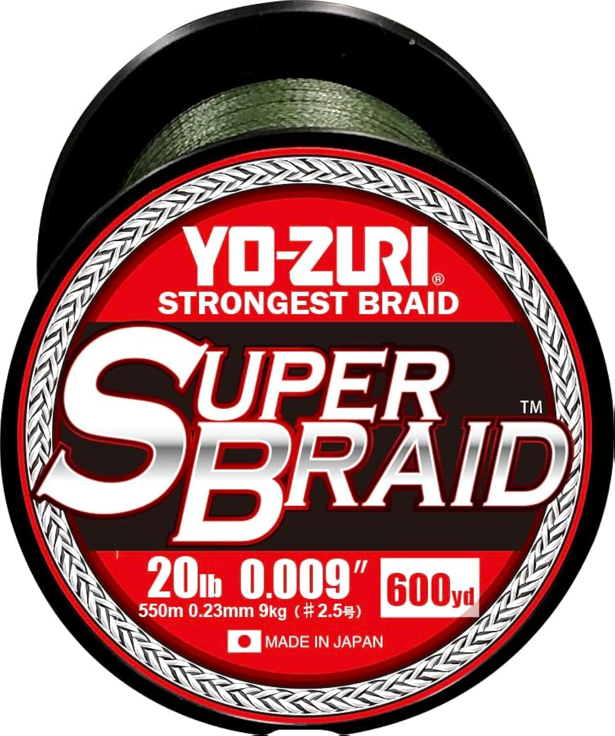 Yo-Zuri Superbraid 600 yd Floating Braid, Dark Green, 20 lb