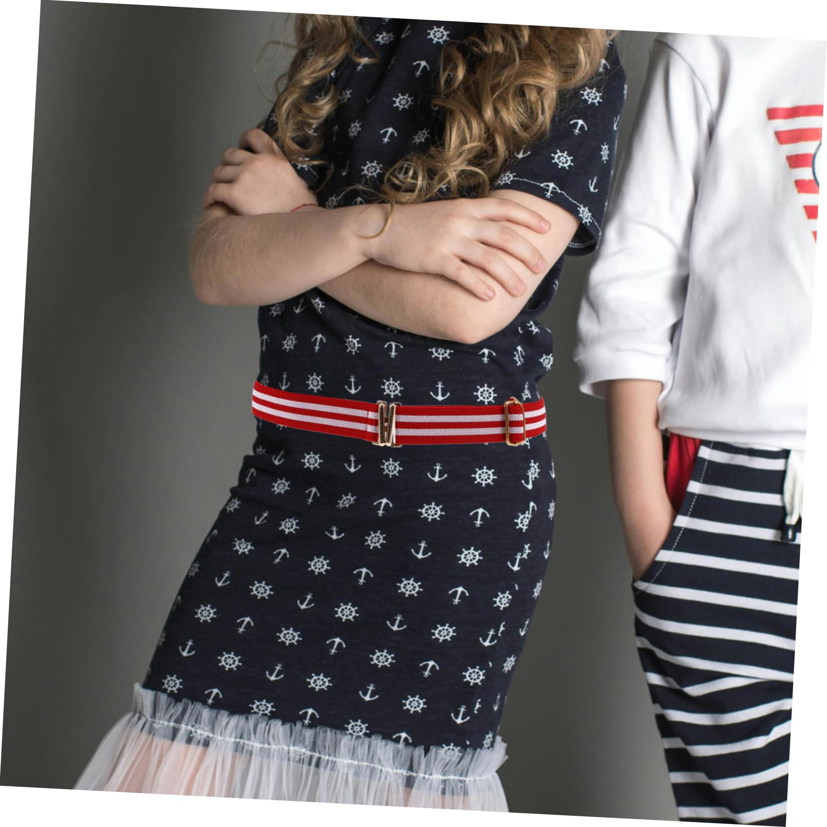 PartyKindom 2 Sets 3 Pcs Elastic Children Belts Buckle Belts for Boys and Girls Woven Material One Size Fits Boys and Girls