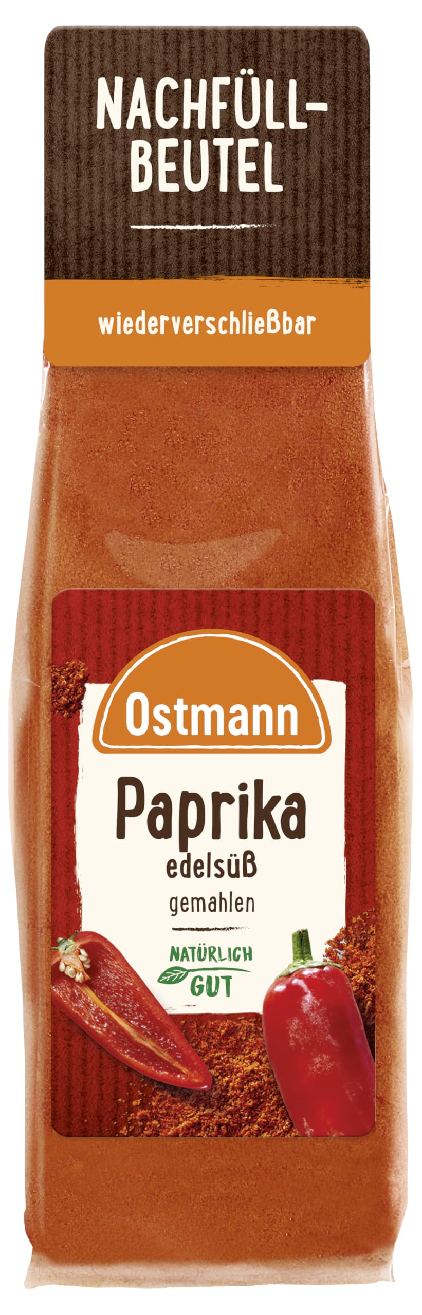 Ostmann Gewürze - Paprika edelsüß | Zum Nachfüllen der Streudose | 50 g im Beutel