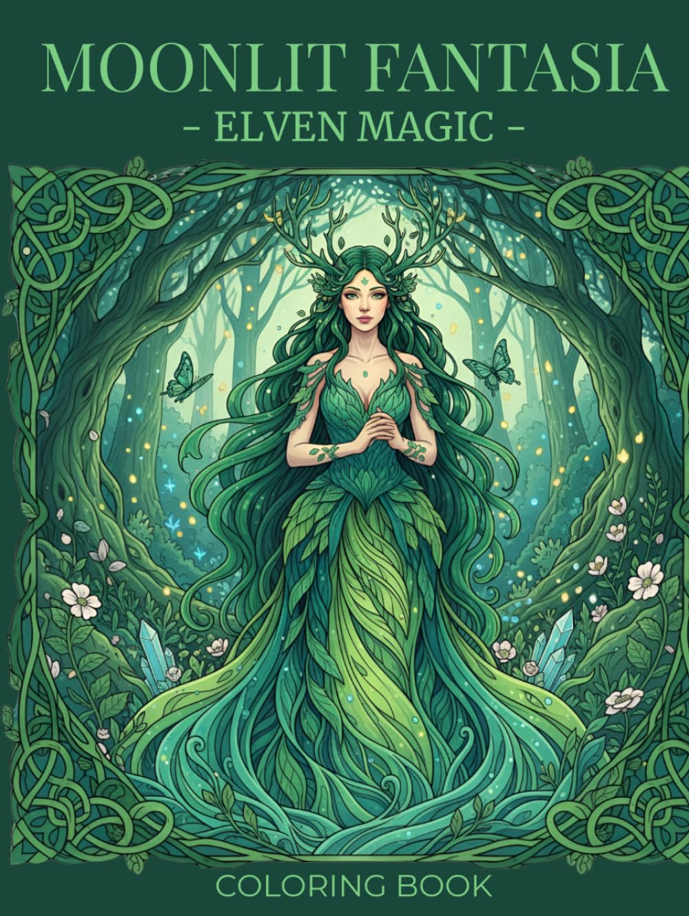 Elven Magic Coloring book: Moonlit Fantasia Series