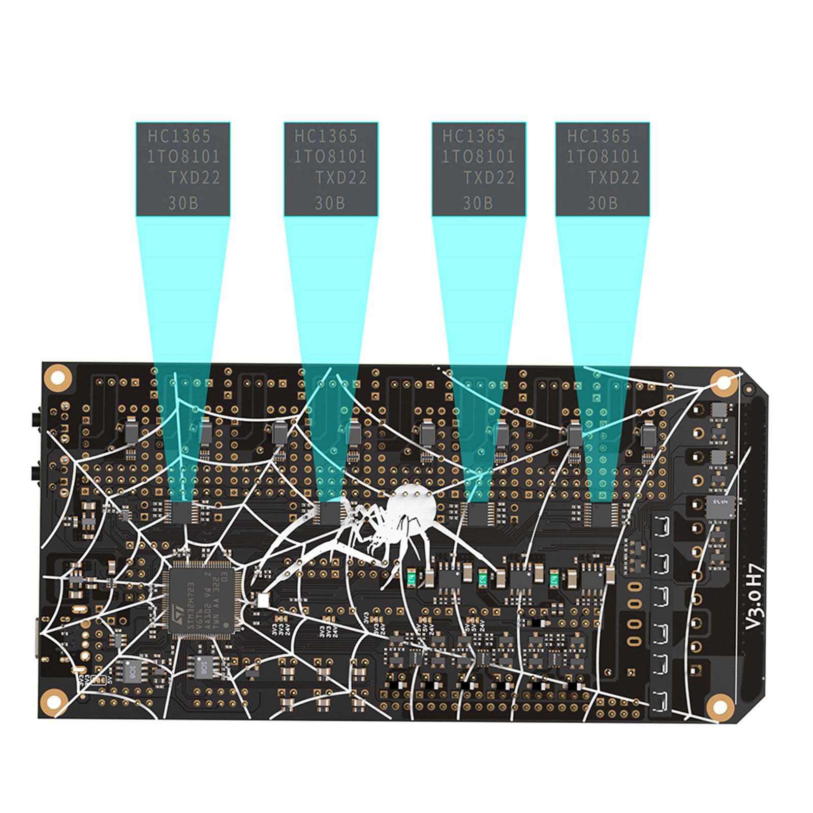 Advances Carte mère d ' Impression 3D STM32H723VGT6 pour H7, 32 Bits avec entrée d ' Alimentation du Moteur indépendante