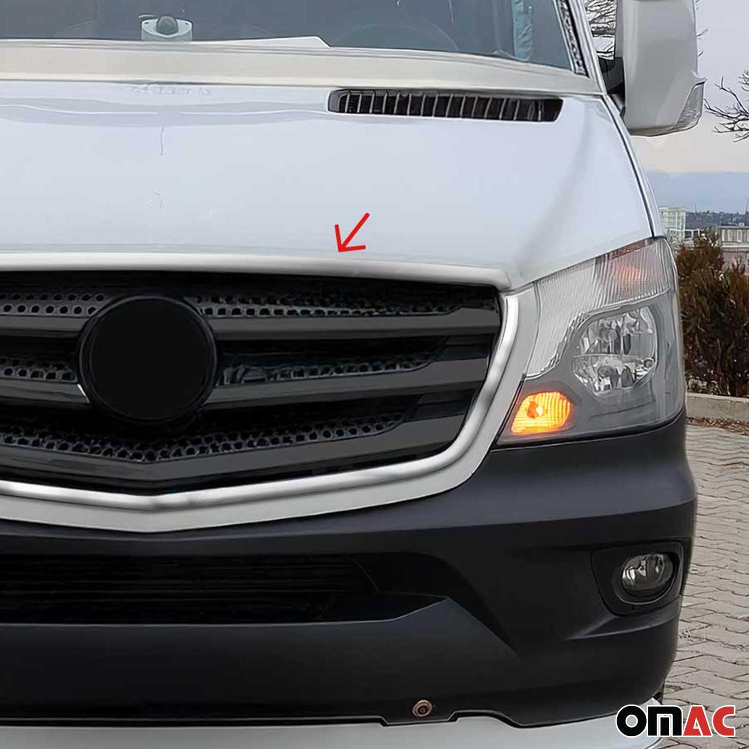 Parrilla Calandra Leiste Grillleisten para Mercedes Sprinter 2013-18 Acero Inox Cromado 2x