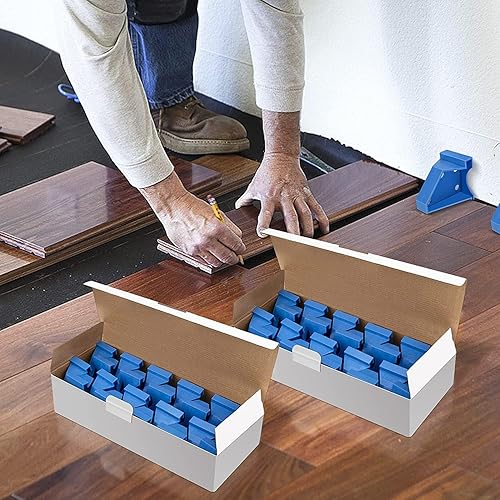 Miniatura 7 de Live Clouds 40 espaciadores para pisos, piezas de herramientas de suelo de madera reforzada, alfombrillas de piso de 12 "y 14", son compatibles con