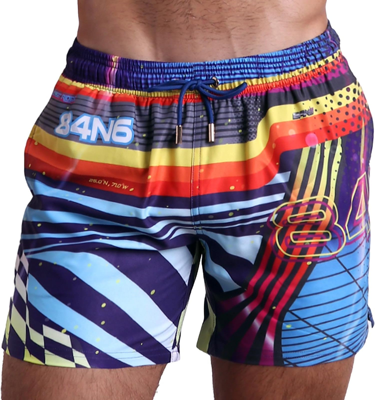 BangMen's Swimwear - Resort Shorts - Stretchy Boardshorts Elasticated Waitsband Beach Wear
