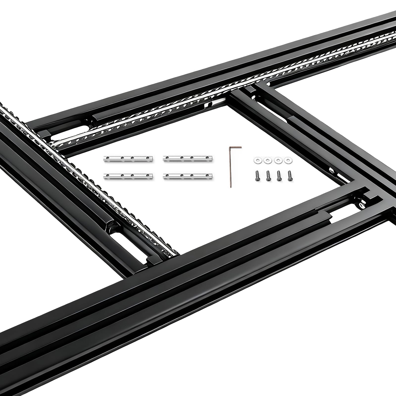 Gabarit de Fraisage Réglable 500 x 500 mm pour Défonceuse, Guide de Fraisage Précis, pour Découpes Carrées et Rectangulaires, Travail du Bois et Meubles