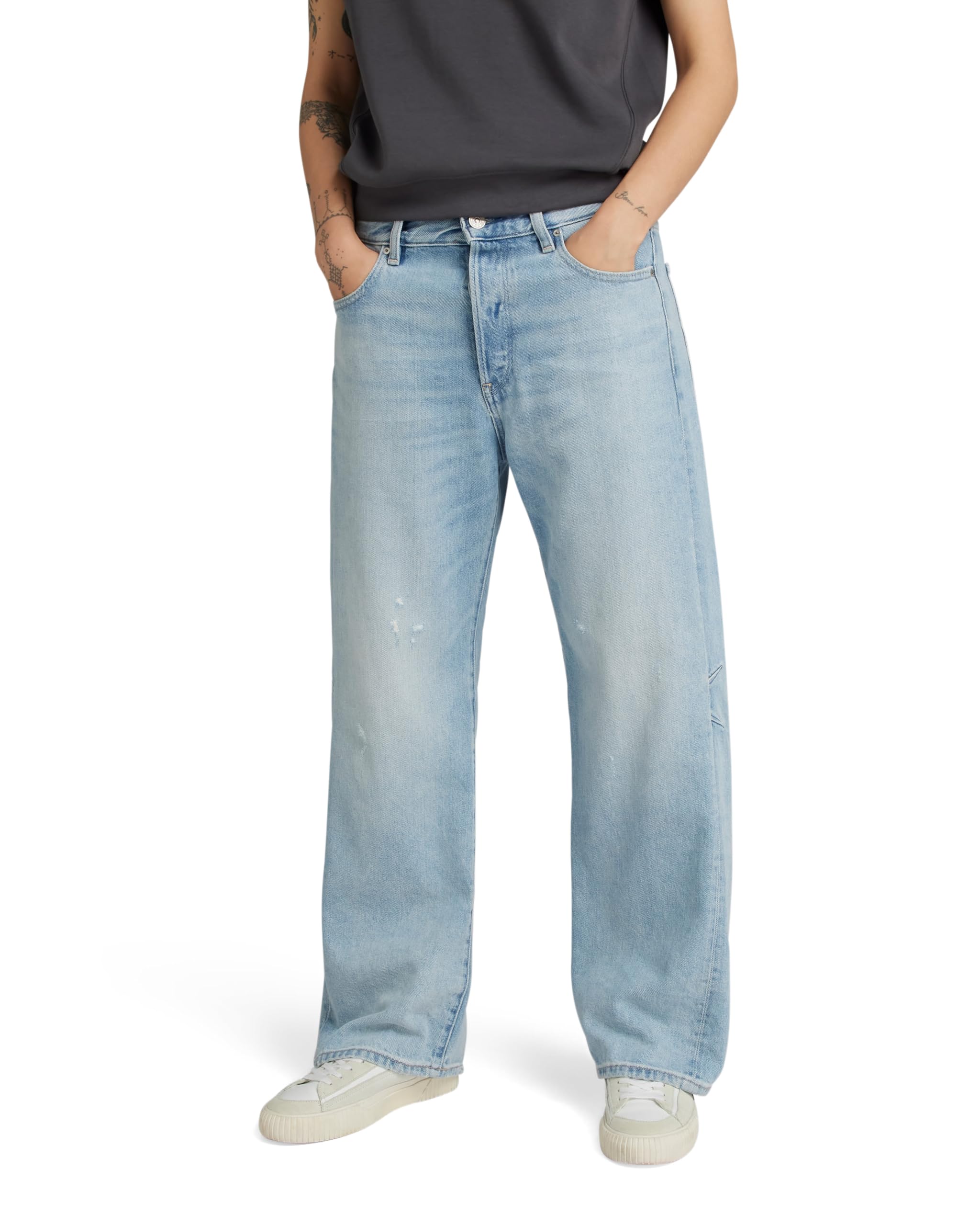 G-STAR Para Mujer Jeans Bowey 3D Boyfriend Ankle, Azul (Sun Faded Mirage Blue D24329-D436-G316), 32W / 34L