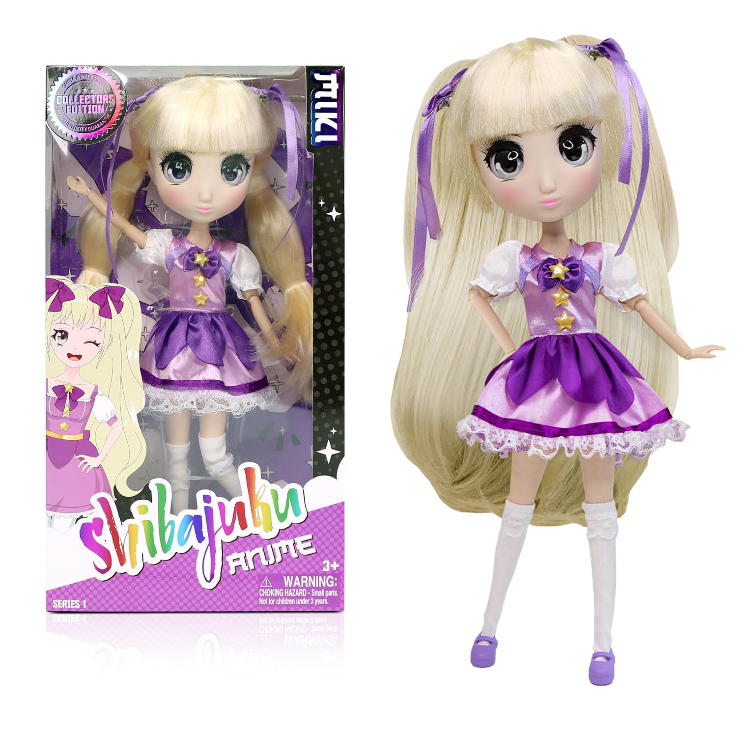 Bandai - Shibajuku - Lalka Miki 30 cm - Oficjalna licencja Shibajuku Anime - Duża lalka Kawai w stylu japońskim - lalka kolekcjonerska Kiki Edition z akcesoriami - Zabawka dla dzieci od 3 lat -