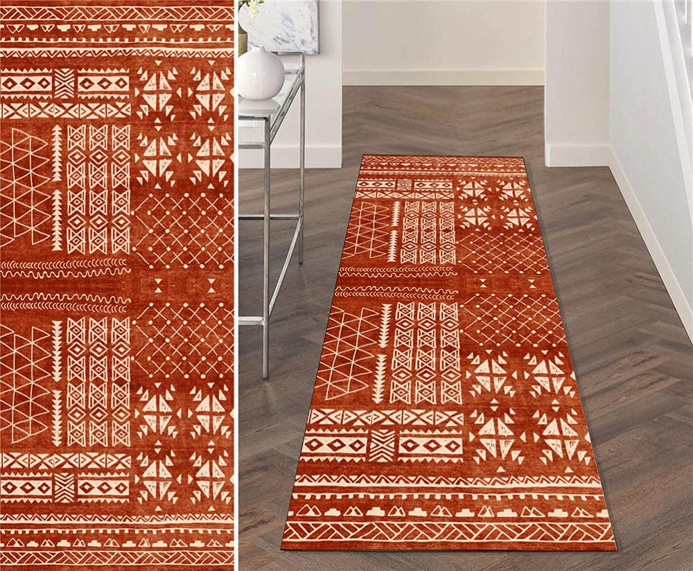 Tappeto Runner Moderno Antiscivolo Lavabile – Astratto 3D, Microfibra Morbida, Per Corridoio E Cucina, 110x380 Cm, Personalizzabile