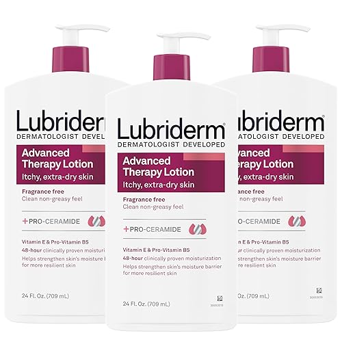 Lubriderm Advanced Therapy - Loción hidratante con vitaminas E y B5 hidratación profunda para piel extra seca fórmula no grasa 24 onzas líquidas Lubriderm Advanced Therapy - Loción hidratante con vitaminas E y B5 hidratación profunda para piel extra seca fórmula no grasa 24 onzas líquidas