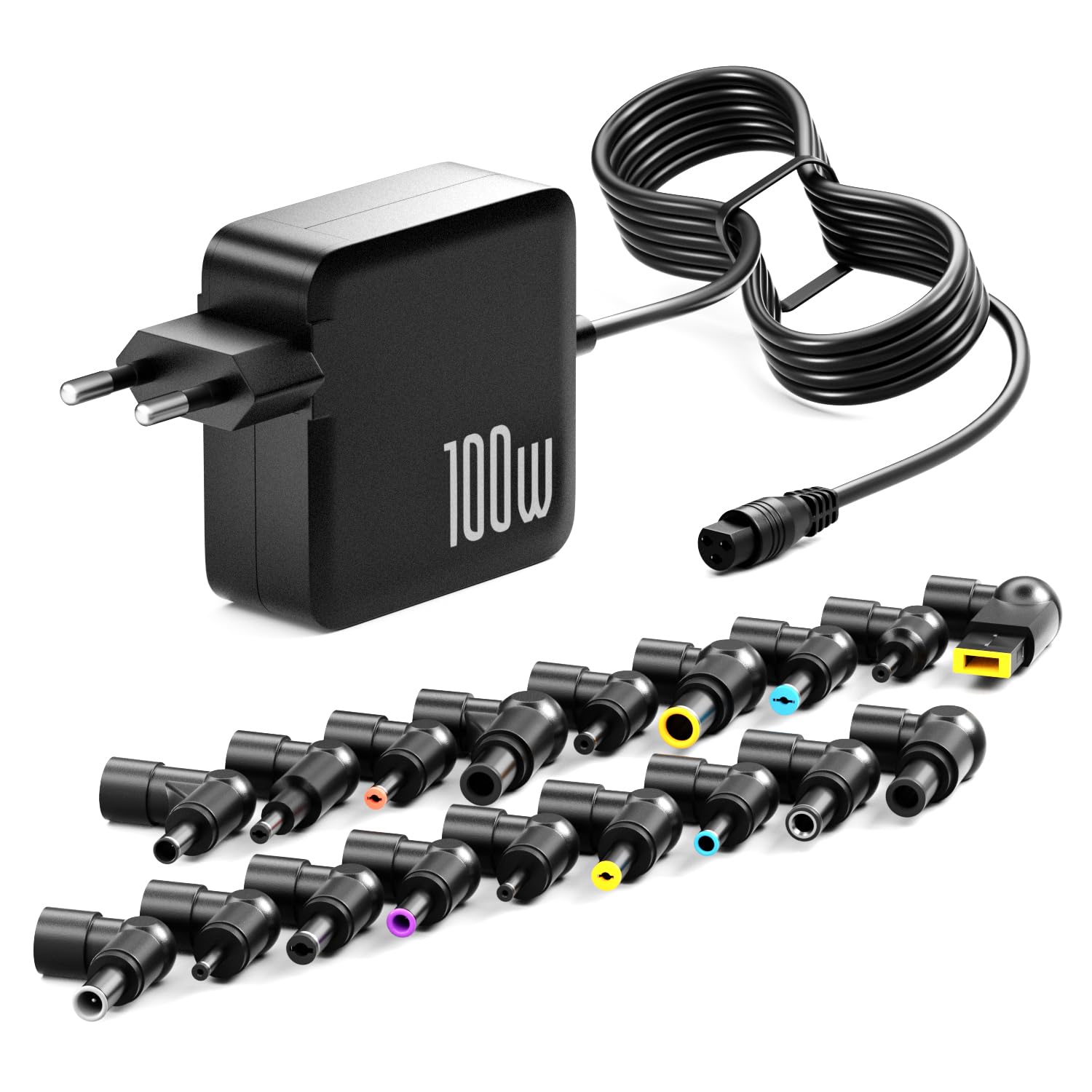 100W 90W 65W Chargeur Universel PC Portable pour HP ASUS Lenovo Acer Dell Toshiba Sony Samsung Chargeur Ordinateur avec 18 Connecteurs, Pas de USB-C