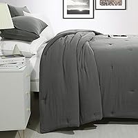 Vista 3 de HOMBYS - Edredón tamaño King extragrande 100% de muselina de algodón, 128x120 pulgadas, edredón ligero y transpirable de plumón sintético