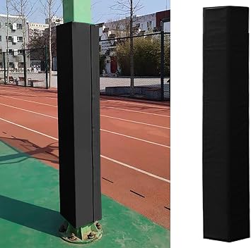 ERRULAN Basketball Pole Padding Outdoor Square, All Weather Metal Rod Padding Heavy Duty, Customizable Around Wrapped Foam Pole Protective Pads for Player Protection