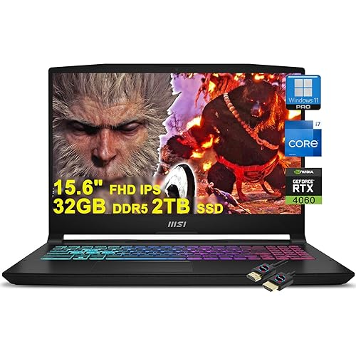 MSI Katana A15 Gaming Laptop | 15.6" FHD IPS 144Hz | Intel 10-Core i7-13620H (>i9-12900H) | 32GB DDR5 2TB SSD | GeForce RTX 4060 8GB RGB Backlit USB-C Nahimic Win11Pro w/DLCA Accessory