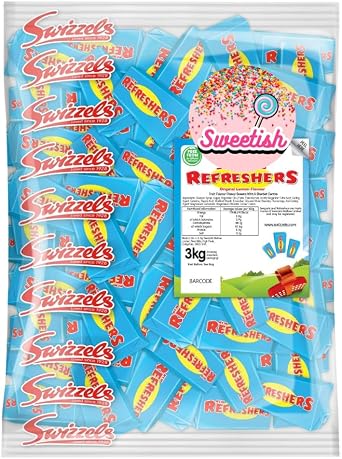 50 Refreshers Chew Sweets - 50 Pack Bulk Bag - Retro Sweet Pick and Mix for Birthdays, Party Bags and Sharing By Sweetish.