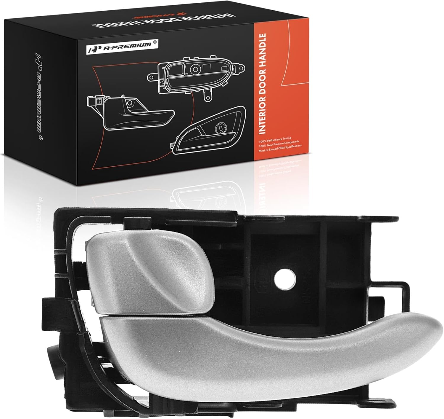 A-Premium Front or Rear Left Driver Side Interior Door Handle Compatible with Nissan Maxima 2002-2003 & Infiniti I35 2002-2004, Painted Silver, Replace# 80671-3Y110