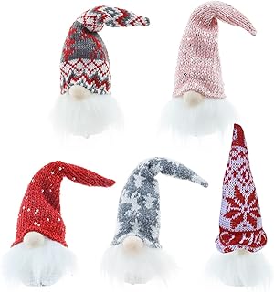 Christmas Tree Gnomes Ornaments,Christmas Faceless Rudolph Decoration Chirstmas Ornaments for Home Window Fireplace New Year Party Gifts Light Up Elf for Party Home Office Table Christmas Tree Decor