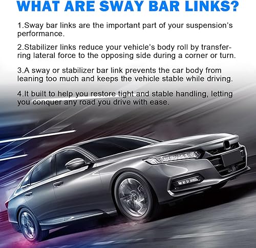 Miniatura 4 de Barra estabilizadora delantera Link K750188 K750189 (par) compatible con Su-zuki XL-7 07-09 Chevy 12-15 Captiva Sport 10-17 Equinox 10-17 G-MC