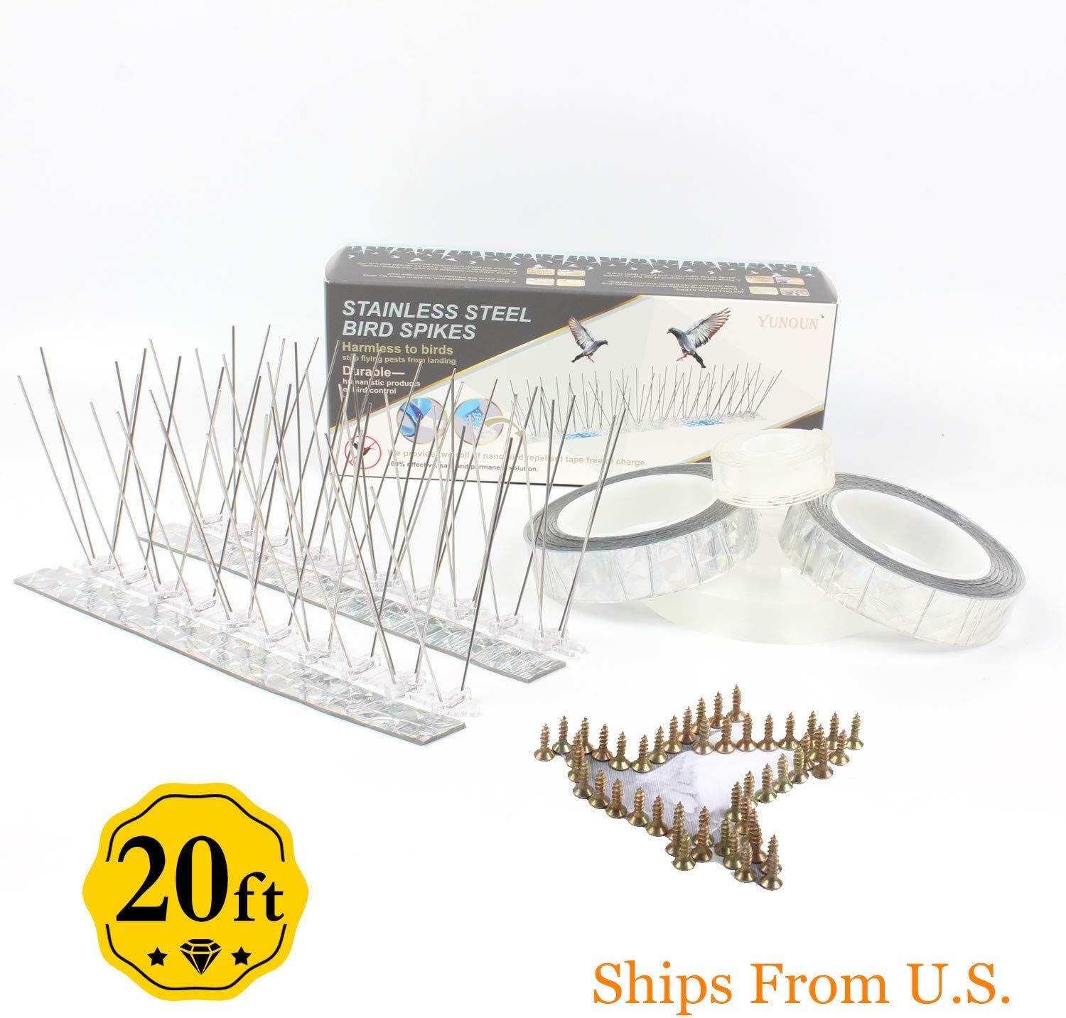 Exсluѕіvе Dіѕсоunt 80% оƒƒеr Yunoun Flexible Stainless Steel Bird Spikes with Plastic Base (20ft)