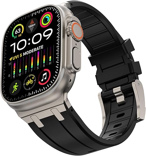 KADES for Apple Watch Ultra 2 Band 49mm for Apple Watch Band Series 98SE276SE54321 45mm44mm42mm Durable Metal Connector Band, Rugged TPU Sport