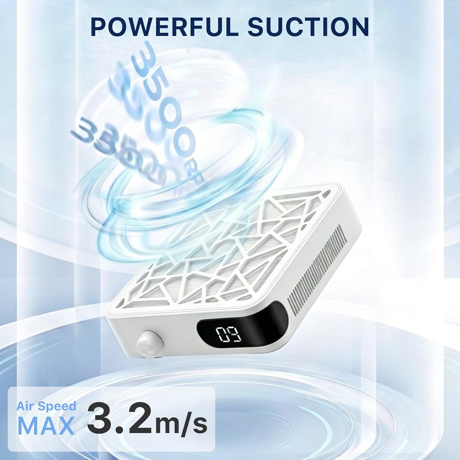 Nail Dust Collector High Suction, White | Reusable Filter, Ultra Quiet Nail Vacuum Machine, Suitable for Nail Technician, Salon and Home