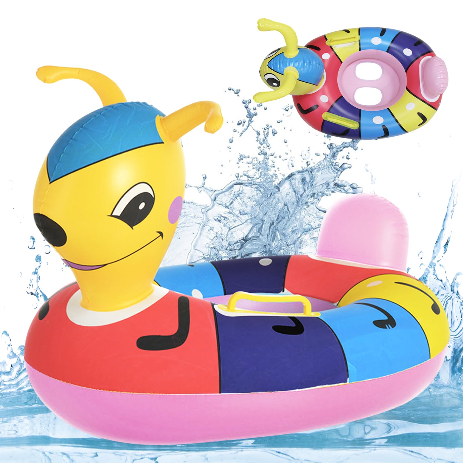 Mecctuck Flotador para bebé, flotador inflable, flotador para bebé, flotador para bebé, juguete flotador, flotador, juguete de playa, anillo de natación para bebé de 6 meses - 3 años